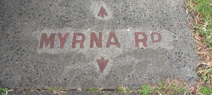 Myrna Road. Photo Cathy Jones 2023